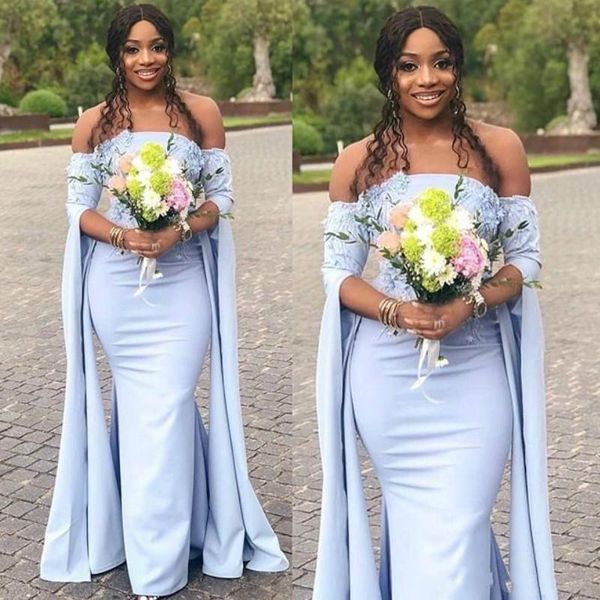 

long sleeve mermaid prom dresses 2019 boat neck champagne tulle satin appliques long evening dresses party prom gowns, Black;red