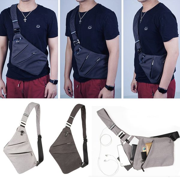 

men chest bags waterproof nylon shoulder bags sling male crossbody bag