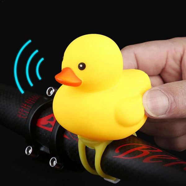 

1pcs cartoon yellow silicone duckling shape bicycle bell for xiaomi m365 handlebar duck head light accessories new