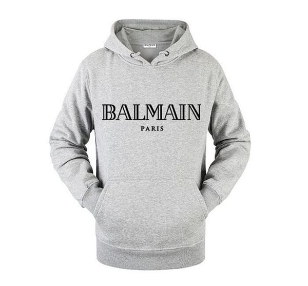 

19ss/balmain designers hoodie hip hop men printing letter long sleeve casualbalmain men clothing sweatshirts luxury women warm pullover, Black