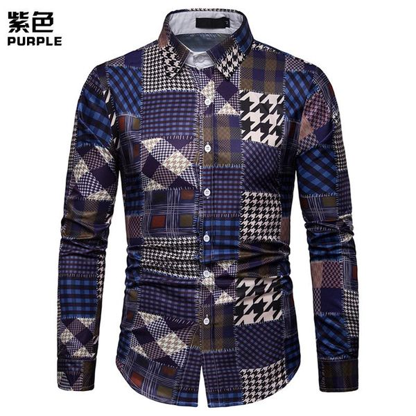

long sleeve hawaiian shirt mens clothing plaid mens shirts casual blouse men red orange yellow, White;black