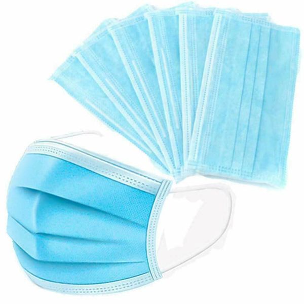 

50pcs non woven disposable face mask 3 layer dental earloop activated carbon anti-dust bacterial face surgical masks