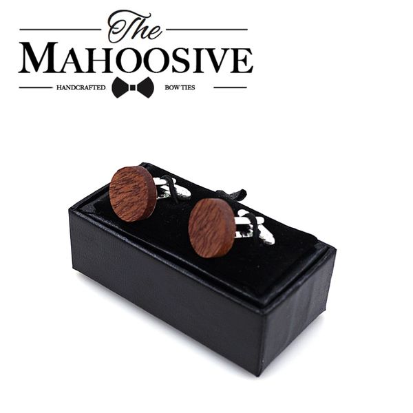 

mahoosive 2018 wood cufflinks wedding groom anchor cufflink shirt cufflinks for mens casual cuff link new fashion gift box, Silver;golden