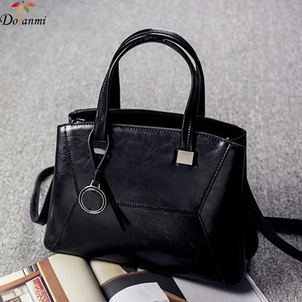 

doranmi genuine leather women's bags 2019 handle handbags female cow leather shoulder bag square messenger bolsos cbb461