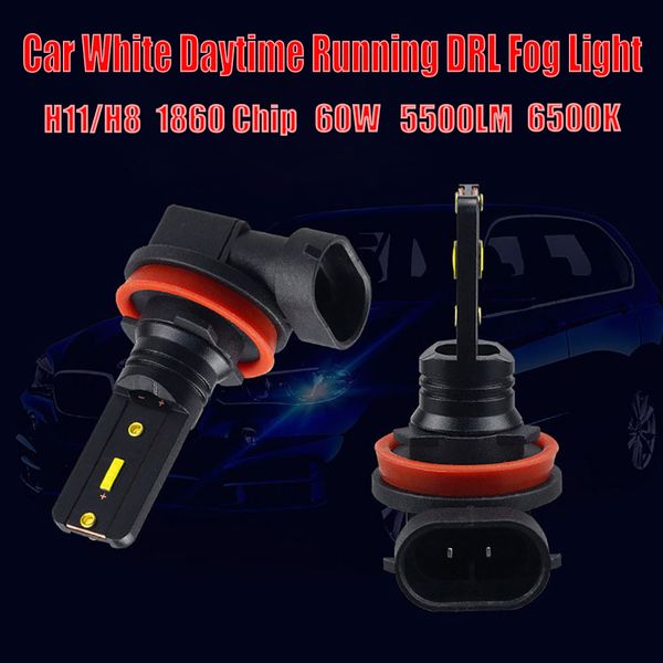 

h11 h8 led 12v/24v 60w headlight kit 6500k white car truck fog lights driving bulb lamp h8/h11 led light bulb headlamp fog lamps