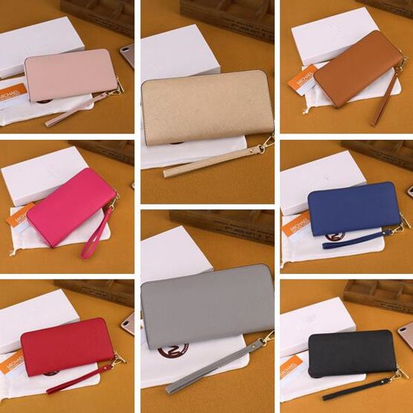 

wallet women mobile phone bag brand designer female card genuine leather long womens wallets and purses ladies multi-card holder purse, Red;black