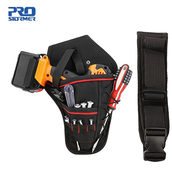 

prostormer drill holster bit pocket electric wrench holster heavy duty belt worn right handed holder fits most t handle drills