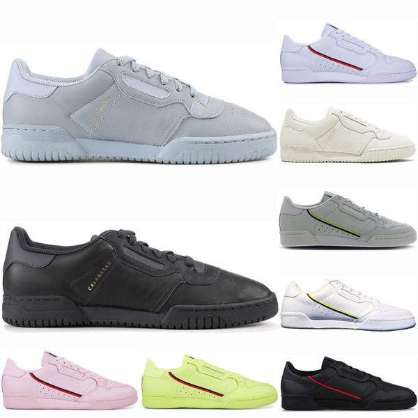 

Hot Sale Mens Calabasas Powerphase Grey Core black Continental 80 Casual shoes Kanye West Pure OG white Men women Trainer Sports Sneakers