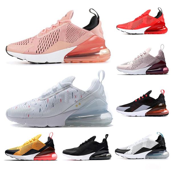 

270 running shoes for mens breathable university gold red triple black white black gradient rainbow volt orange womens sports sneakers 36