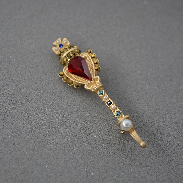 

Wild fashion Baroque show jewel full diamond brooch scepter pearl court retro pearl brooch female designer brooches