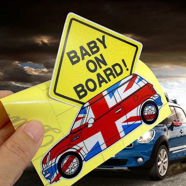 

automobiles & motorcycles baby on board baby in car union jack stickers and decals car sticker