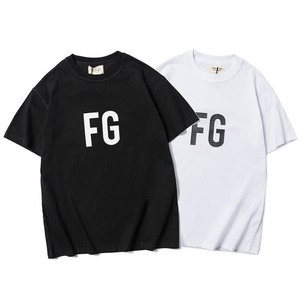 

mens luxury t shirts tide brand fg sixth season high street cotton letter printed round neck short sleeve summer couple bottoming shirt, White;black