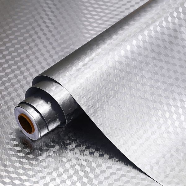 

stove kitchen oil waterproof high temperature resistant aluminum foil stickers self adhesive wallpaper wall cabinet lampblack deskmoistu