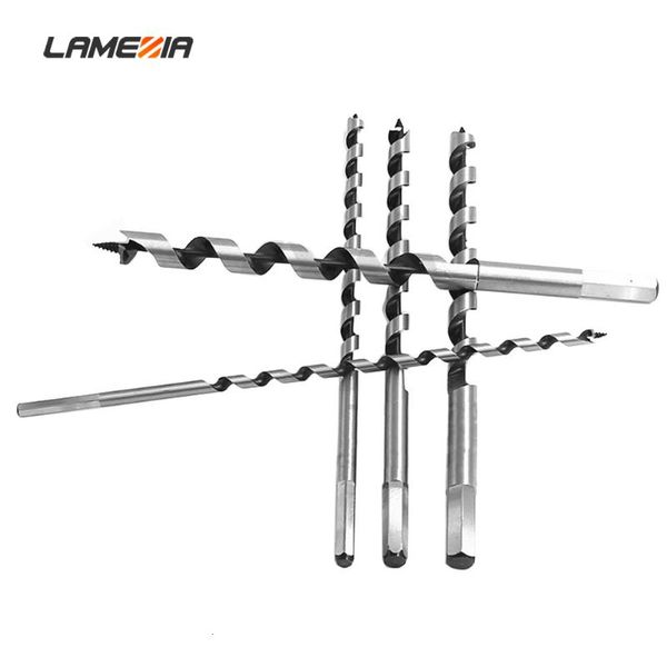 

lamezia 230mm 5pcs hex shank long auger woodworking tool twist drill grinder bit set for woodwork hole saw cutter wood furniture