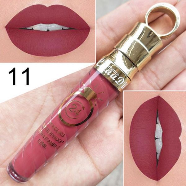 

new cmaadu 20 color matte liquid lipstick waterproof long lasting pigment nude glitter lip gloss beauty red lip