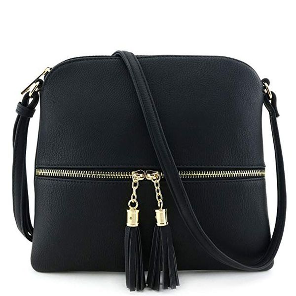 

sleeper #401 2018 women leather tassel crossbody bag pure color shoulder bags messenger bag pure color casual ing
