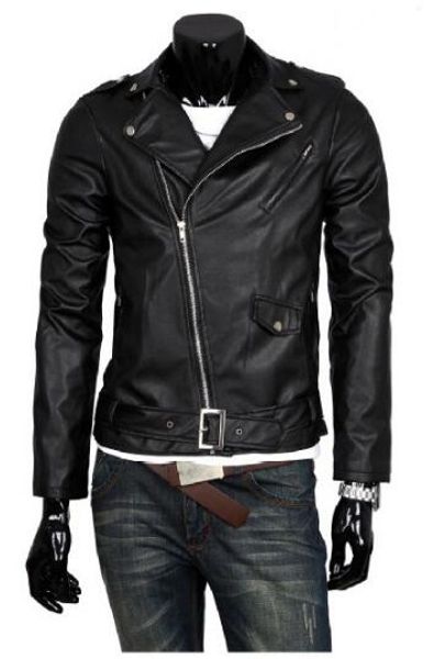 

2018 осень мужская кожаная куртка мода pu мужской белый / черный кожаный мотоцикл slim fit куртка пальто мужская одежда пальто m-3xl мода дл, Black;brown