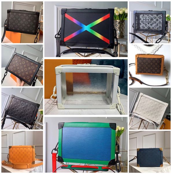 

5a luxury brand soft trunk men real leather bag messenger bags m44660 shoulder bag m53288 crossbody bag men wallet purse withbox, Black