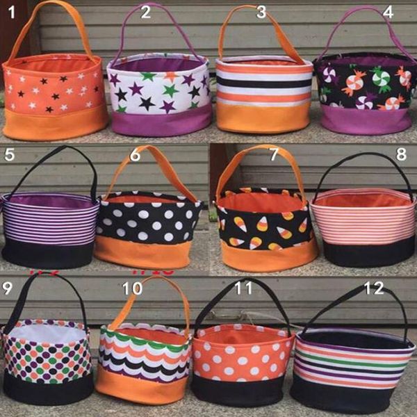

halloween bucket monogrammable kids toy storage basket halloween sack tote trick or treat pumpkin bag 12 designs lxl352