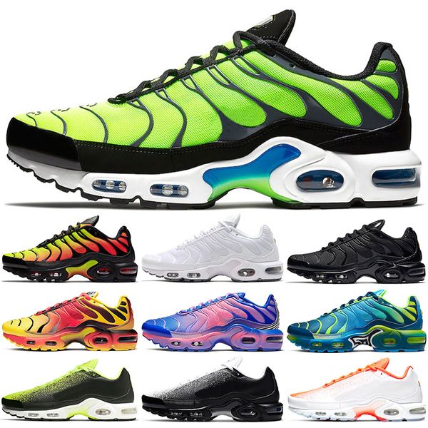 

runner tn plus men women running shoes mens trainers triple white black solar red hyper crimson volt designer sports sneaker size 7-12