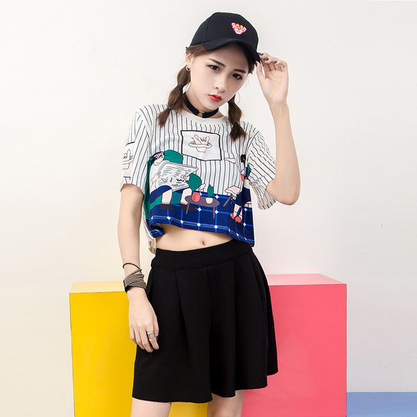 

womens tshirt women beautiful new woman accidental line printed with round neck rop harajuku short sleeve interesting t shirt, White