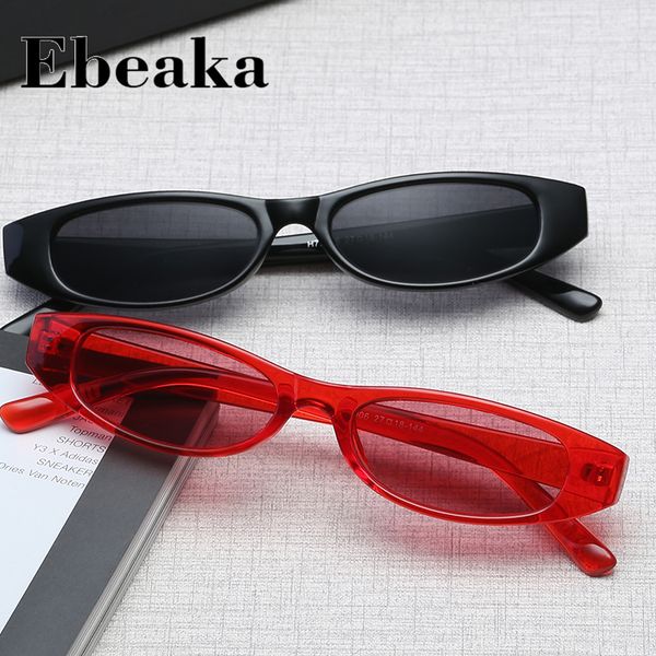 

ebeaka brand designer oval sunglasses women trendy play cool sunglasses small frame ladies sun glasses, White;black