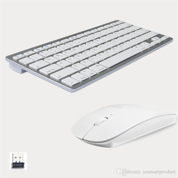 

Модный дизайн 2.4G ультратонкая беспроводная клавиатура и мышь Combo Новые компьютер