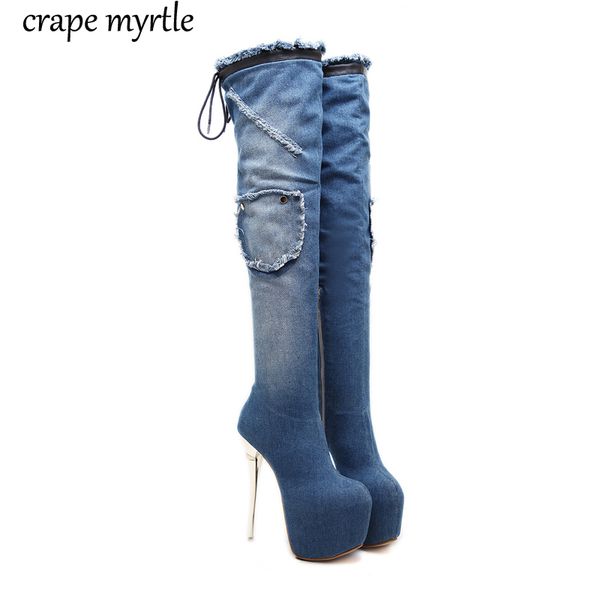 

knee high boots botas largas mujer women winter shoes high heels furry boots worn women fur snow shoes yma959, Black