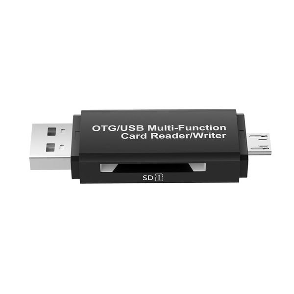 Multi-Function USB 2.0 + OTG Micro SD / SDXC TF Card Reader Adapter U диск PC Phones Memory CardReader