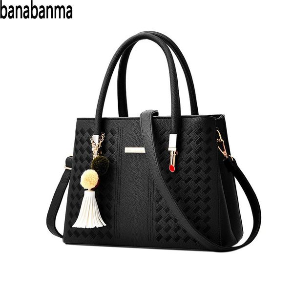 

banabanma women handbag soft leather work tote elegant large capacity handbags leisure stylish shoulder bag messenger bag zk40k