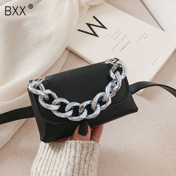 

bxx] retro pu leather small crossbody bags for women 2020 spring chain shoulder messenger chest waist bag female handbag hk850