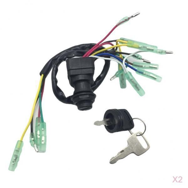 

2x ignition main key switch set 7038251043-00 for yamaha outboard motor control
