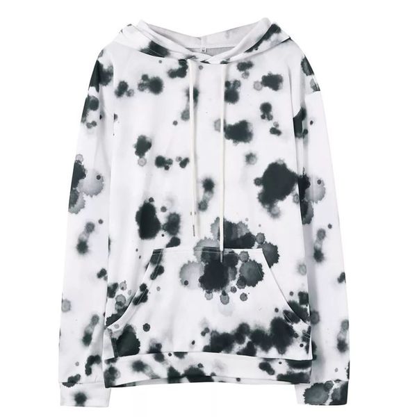 

women's hoodies & sweatshirts [ewq]hoodies women autumn 2021 tie dye long sleeve hooded harajuku streetwear hoodie pullovers clothes, Black