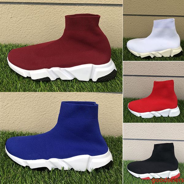 

paris speed trainer sock shoes casual sneakers royal black white prune red men women trainers stretch knit us 5.5-11