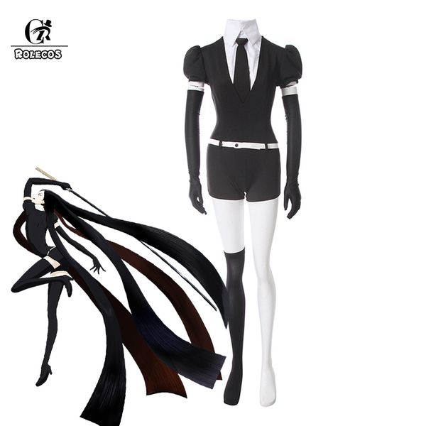 

rolecos land of the lustrous cosplay bort anime costume diamond phosphophyllite cosplay costume cinnabar full sets fall 2017 new, Black