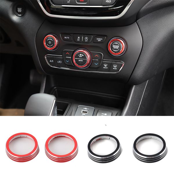 

car cd switch button knob cover ring audio switch bezel for grand cherokee 2014 auto exterior accessories
