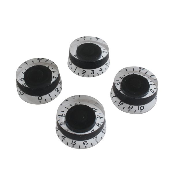 

4pcs speed dial knobs for gibson epiphone style electric guitars black/white