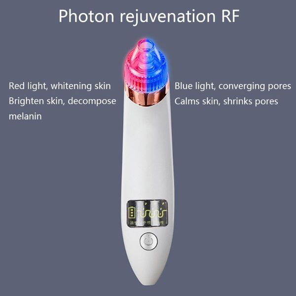 

portable blackhead acne remover facial pore cleanser machine exporter household charging color light beauty cleansing instrument