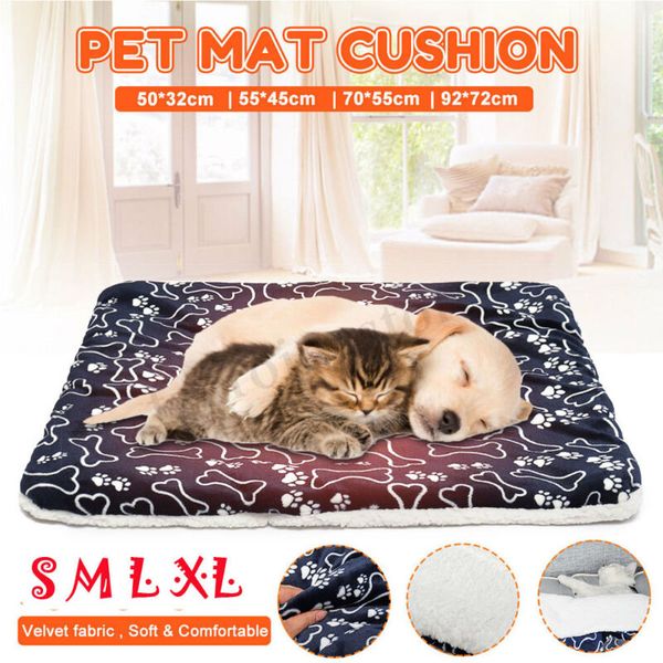 

1pcs soft dog cat pet winter warm маты fur кровать pad самого тепло ковер тепловой моющаяся подушка мат чехол 3 стиль pet мат hot sale