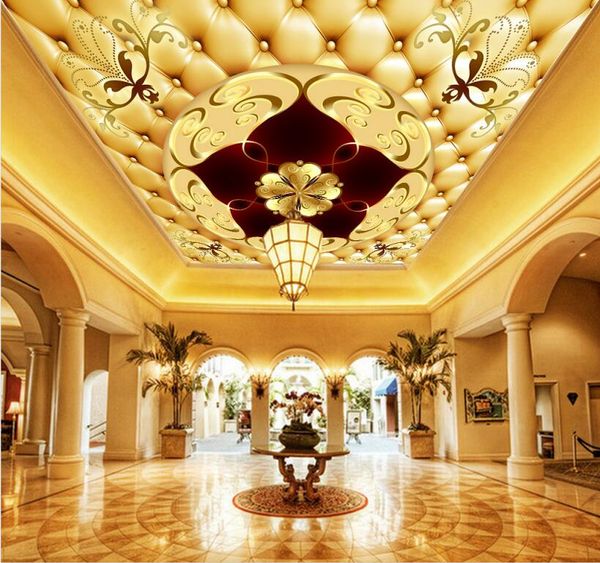 

custom any size 3d wall mural wallpaper luxury european soft bag ceiling murals living room sofa bedroom backdrop wallpaper painting