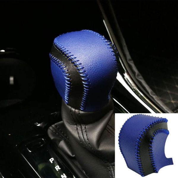 

for c-hr chr 2016-2018 at 1pc gear shift lever knob cover shell trim stiching pu leather 3 style decorative accessories
