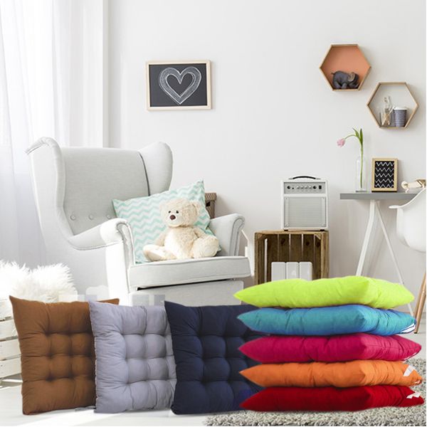 

soft seat cushion pearl cotton chair back sofa throw pillow buttocks winter comfortable chair pad home decor 7 color 40x40cm