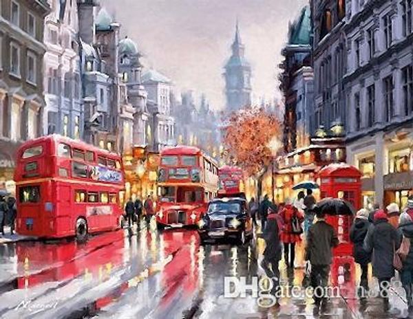

handpainted & hd print romantic bus europe landscape art oil painting home deco wall art on canvas frame options l219 200312