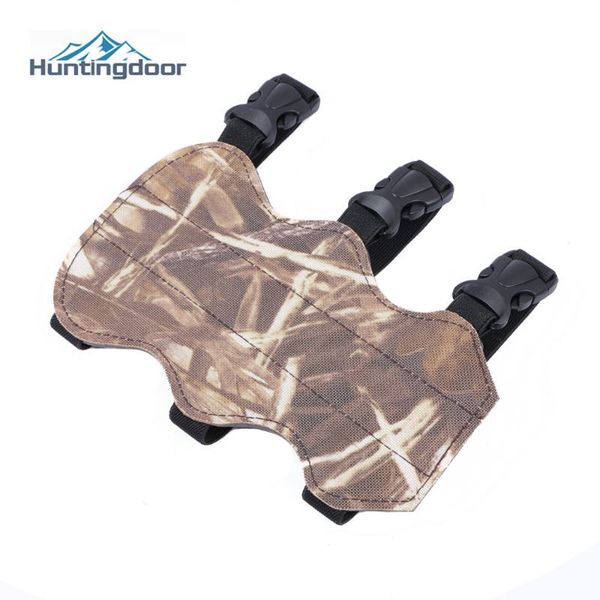 

archery bow and arrows arm guard dead leaves camouflage oxford fabric armguard outdoor arm protector 3 straps, Black;gray