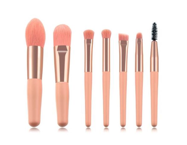 

beauty tools 7pcs makeup brushes set eye shadow brush high-end pink handle