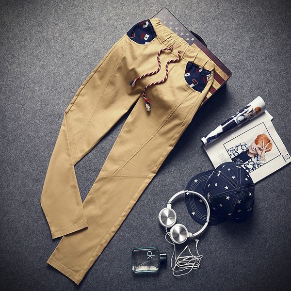 

casual harem pants men's jogging loose trousers men, Black