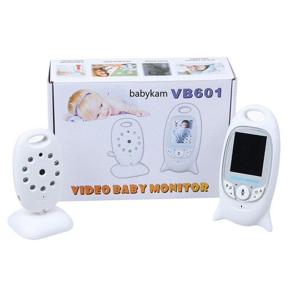 

wireless baby monitor way talk night vision ir nanny babyfoon camera with music temperature 2.0 inch color screen, Black;white