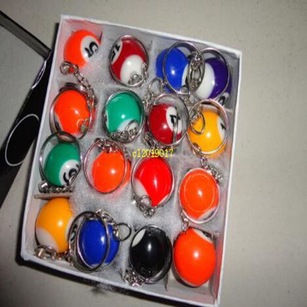 frete grátis 1440pcs bilhar snooker mesa bola keychain chaveiro