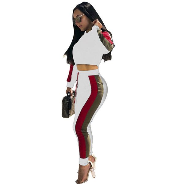 

womens designer tracksuits long sleeve hooded two piece set women clothes fashion pullover pants suits letter print suit, Black;gray