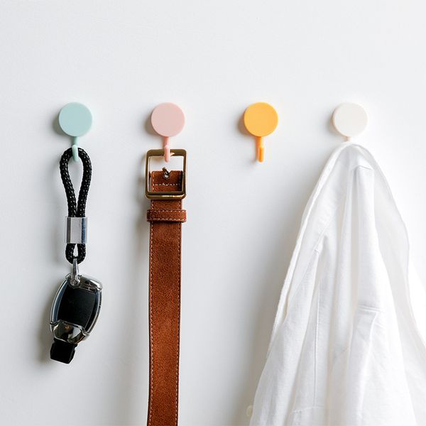 

10pcs/set adhesive hook nordic minimalist kitchen hook bathroom clothes towel rails holder wall hooks key holder home decoration